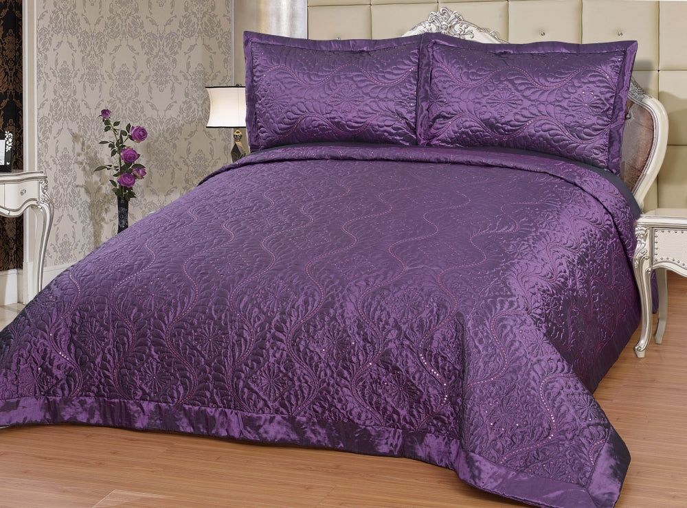 Bettüberwurf Diamant Lila 260 x 250 cm