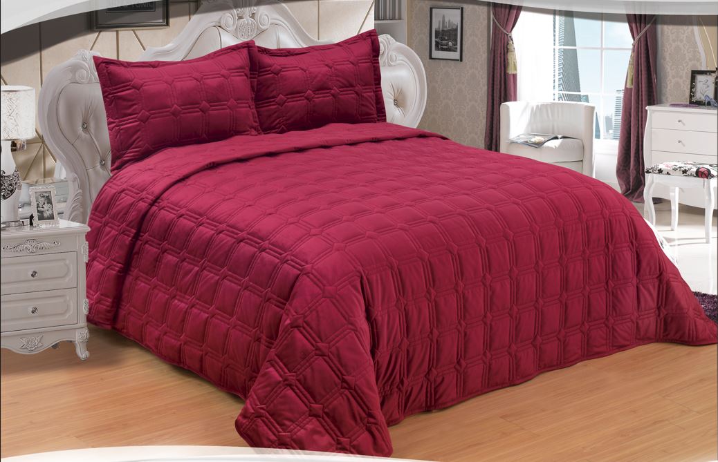 Bettüberwurf Ipek Bordeaux 260 x 250 cm